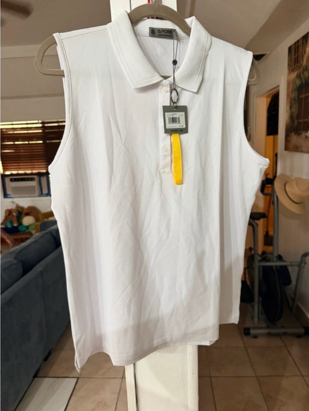 Sleeveless Polo Style Top